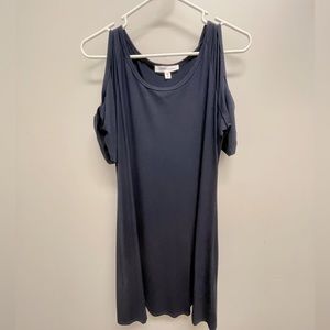 Cold shoulder navy dress - medium